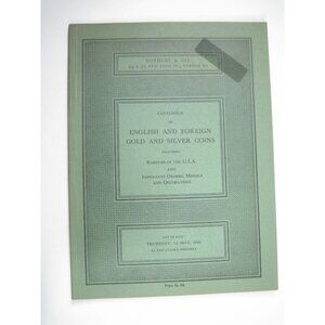 Sotheby & Co. 1969 Catalog English Foreign Gold Silver Coins Rareties